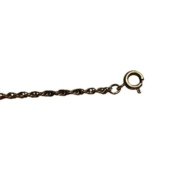 Vintage Floral Cameo 1.5" Pendant 23" Necklace Faux Pearl Beads & Brass Chain - Picture 3 of 6